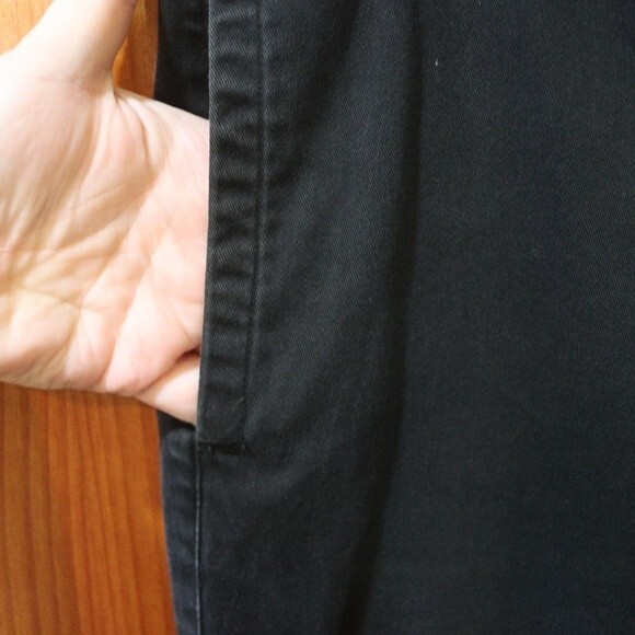 Vintage Ralph Ralph Lauren  Black Baggy Wide Leg Chino Jean's 10 90s y2k - Picture 11 of 16
